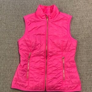 Women’s Lily Pulitzer Hot Pink Puffy Vest. Excellent condition size XS